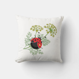 Niedlicher Ladybug 16"x16" Kissen