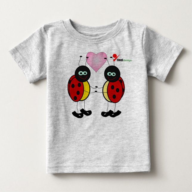 Niedlicher Ladybug Baby T - Shirt (Vorderseite)