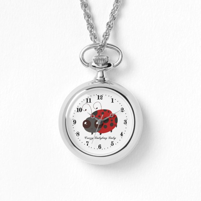 niedlicher Ladybug-Liebhaber fügt Text hinzu Armbanduhr (Vorderseite)