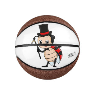 Niedlicher Ladybug mit Top Hut und Krawatte Cartoo Mini Basketball