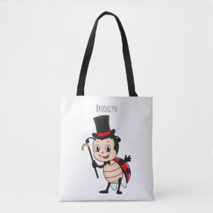 Niedlicher Ladybug mit Top Hut und Krawatte Cartoo Tasche