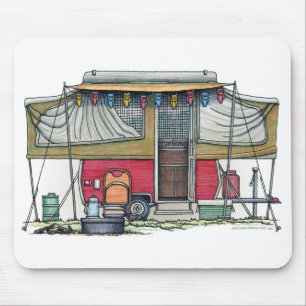 Niedlicher Lagerbewohner-Reise-Anhänger RV Mousepad