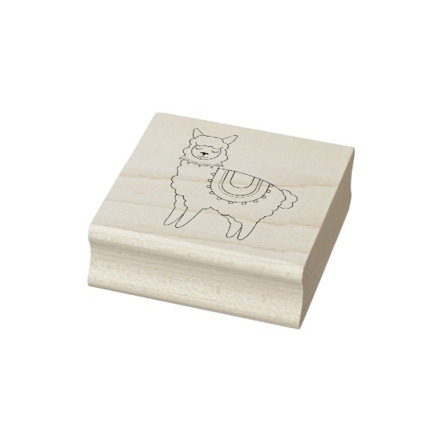 Niedlicher Lama/Alpaca Gummistempel (Stempel)
