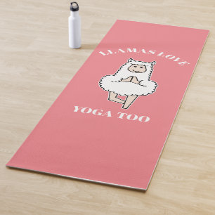 Niedlicher Lama Doing Yoga, Llamas Liebe Yoga Too Yogamatte