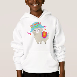 Niedlicher Lama, kleiner Llama, Alpaca, Lama mit H Hoodie