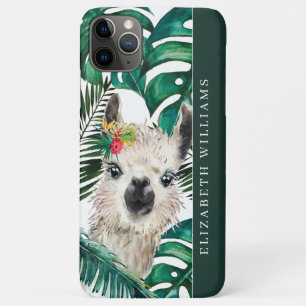 Niedlicher Lama Tropisches Monstera - Leaf Case-Mate iPhone Hülle