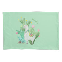 Niedlicher Lamaund KaktusWatercolor -