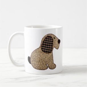 Niedlicher Land-Art-Gingham-Hundeneues Baby Kaffeetasse