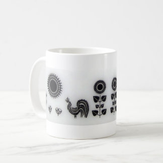 Niedlicher Land-Art-Hahn und Sonnenblume-Tasse Kaffeetasse