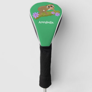 Niedlicher, langsamer Lorbeer auf Zweig-Cartoon Golf Headcover