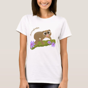 Niedlicher, langsamer Lorbeer auf Zweig-Cartoon T-Shirt