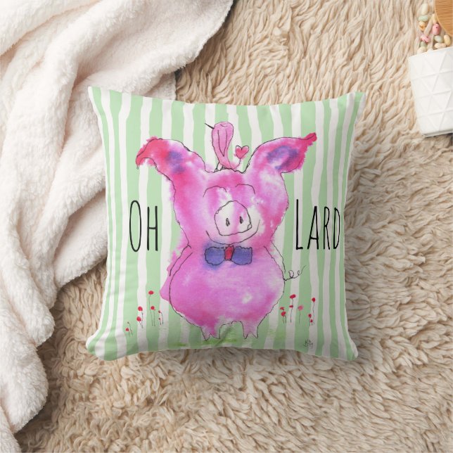 Niedlicher Lard Pink Pig Throw Kissen (Decke)