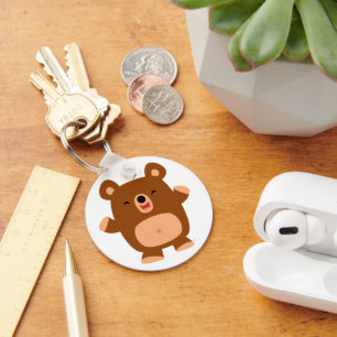 Niedlicher Laughing Cartoon Bear Schlüsselanhäng Schlüsselanhänger