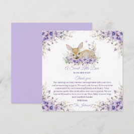 Niedlicher Lavendel Lila Blumenkinderdusche Dankeskarte