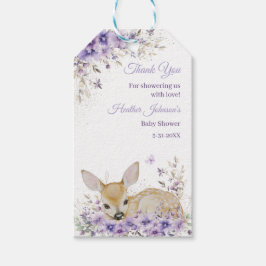 Niedlicher Lavendel Lila Blumenkinderdusche Geschenkanhänger