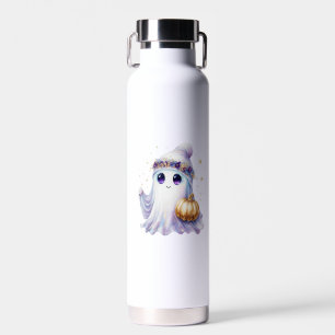Niedlicher Lavendel Lila Ghost Halloween Spooky Bo Trinkflasche