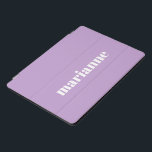 Niedlicher Lavendel Lila Solid Color-Personalisier iPad Pro Cover<br><div class="desc">Niedlich Lavendel Lila Solid Color Personalisiert Name iPad Pro Cover</div>