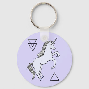 Niedlicher Lavendellila Unicorn-Schlüsselanhänge Schlüsselanhänger