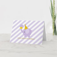 Niedlicher Lavender Elephant Geburtstag
