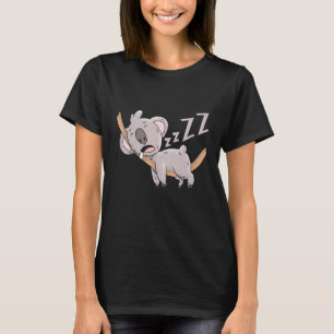 Niedlicher Lazy Koala Bär Schlafen T-Shirt