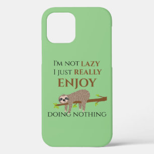 Niedlicher Lazy Sloth, der auf Baumwoll-Funny-Text Case-Mate iPhone Hülle