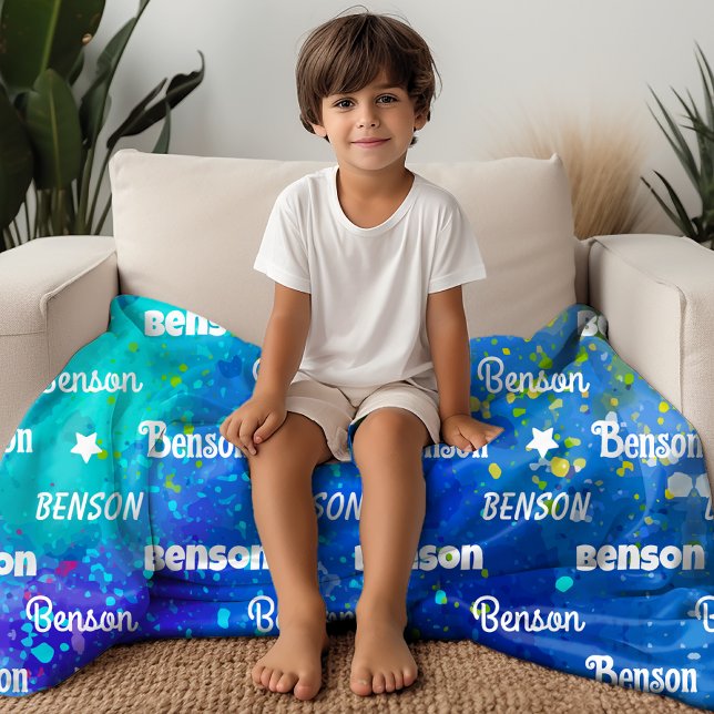 Niedlicher, lebendiger, sich wiederholender Name p Fleecedecke (Von Creator hochgeladen)