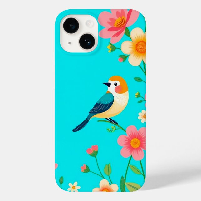 Niedlicher lebendiger Vogel Case-Mate iPhone 14 Hülle (Rückseite)