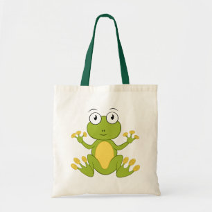 Niedlicher lebhafter Frosch Tragetasche
