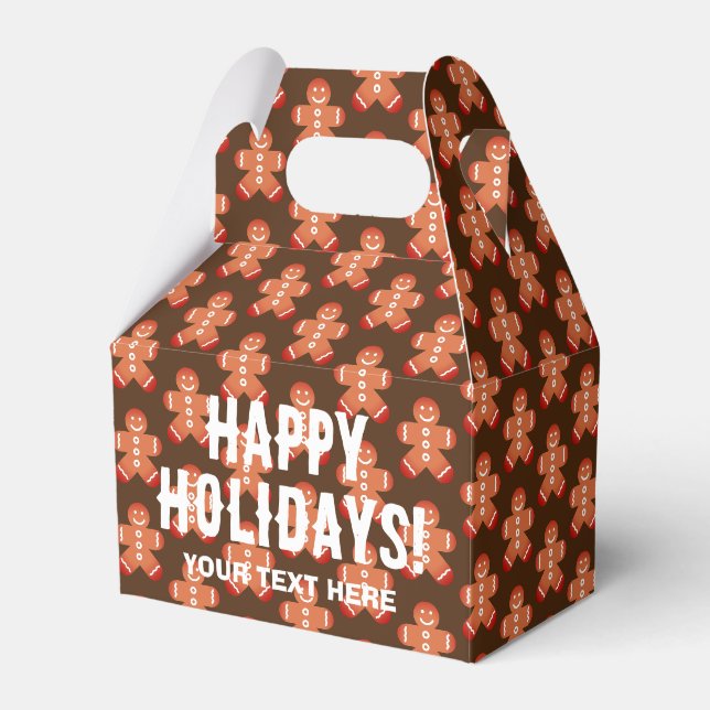 Niedlicher Lebkuchengebäck drucken Weihnachts-Part Geschenkschachtel (Vorderseite)