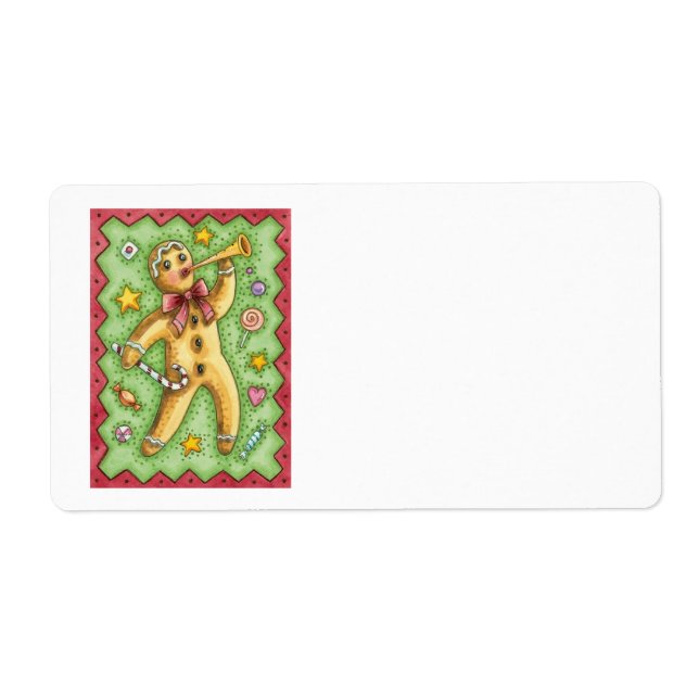 Niedlicher Lebkuchenmann Blühende Horn, Weihnachts (Vorne)