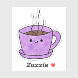 Niedlicher leckerer Kaffee Aufkleber