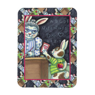 NIEDLICHER LEHRER-BUNNY-RABBIT MAGNET