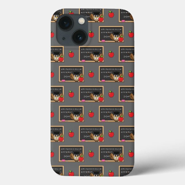 Niedlicher Lehrer mit Apple-Cartoon Case-Mate iPhone Hülle (Rückseite)
