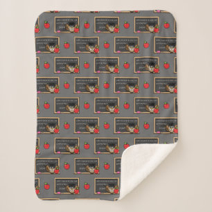 Niedlicher Lehrer mit Apple-Cartoon Sherpadecke