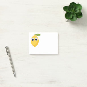 Niedlicher Lemon-Charakter mit Googly Eyes Post-it Klebezettel