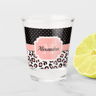 Niedlicher Leopard-Druck Schnapsglas