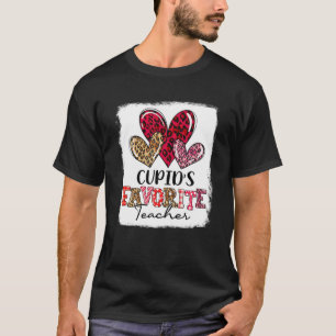 Niedlicher Leopardenherz-Cupids Lieblingslehrerin  T-Shirt