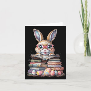 Niedlicher Leser der Bunny Gles Bücher - Broschüre Karte