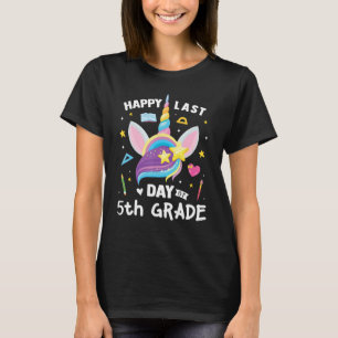 Niedlicher letzter Schultag 5. Klasse Einhorn Kind T-Shirt