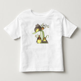 Niedlicher Leuchtkäfer hört gelbes Kleinkind T-shirt