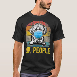 Niedlicher Lhasa Apso Hund Ew Leute tragen ein Ges T-Shirt