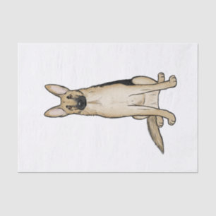 Niedlicher Light Tan und Black German Shepherd Dog Seidenpapier