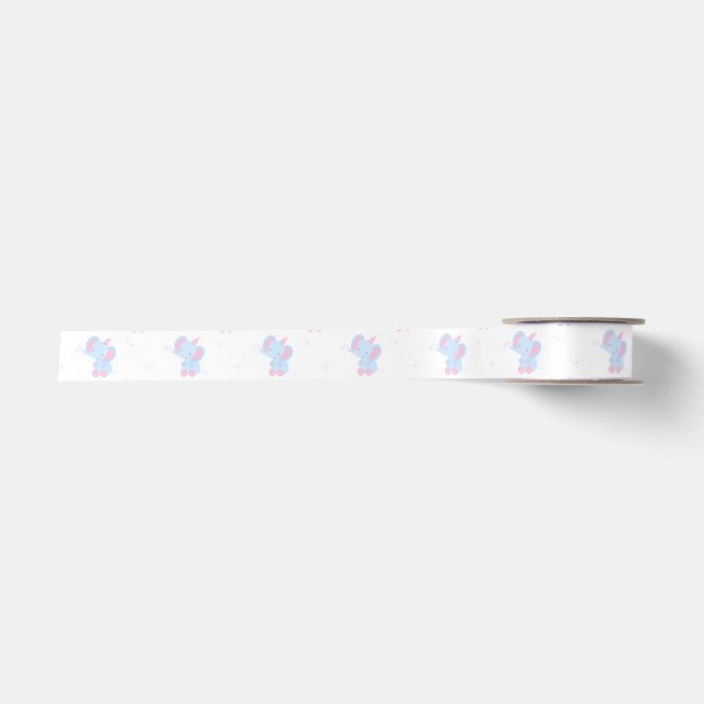 niedlicher lil Elefant Satinband (Vorderseite)
