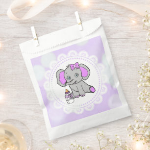 Niedlicher Lila Elefant Geschenktütchen