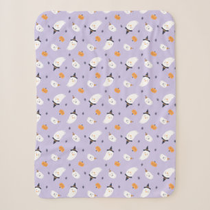 Niedlicher Lila Geist und Pumpkin Sherpadecke