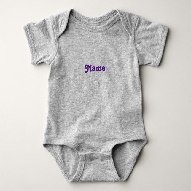 Niedlicher lila individuelle Name Baby Strampler (Vorderseite)