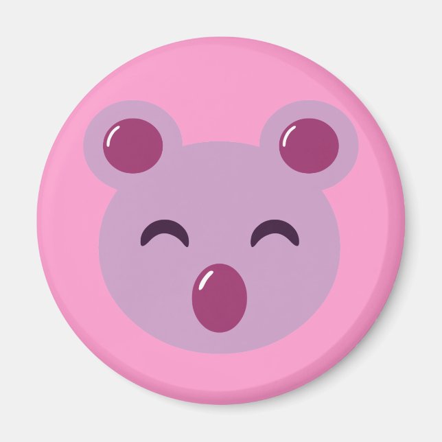 Niedlicher Lila Koala-Bär Magnet (Vorne)