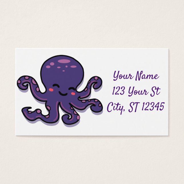 Niedlicher Lila Oktopus Thunder_Cove (Vorderseite)