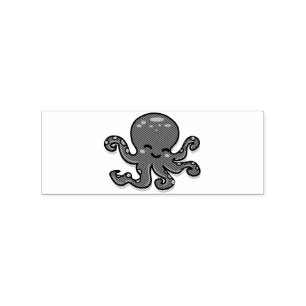 Niedlicher Lila Oktopus Thunder_Cove Gummistempel