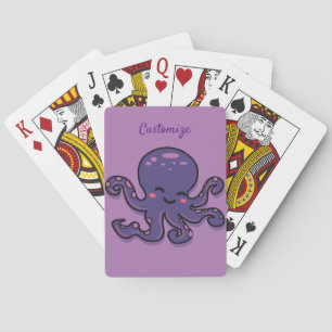 Niedlicher Lila Oktopus Thunder_Cove Spielkarten